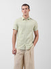 Men's Green Slim Fit Checked Casual Shirt