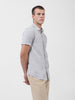 Men's Grey Slim Fit Checked Casual Shirt