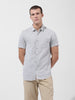 Men's Grey Slim Fit Checked Casual Shirt
