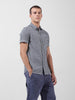 Men's Navy Blue Slim Fit Checked Casual Shirt
