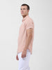 Men's Orange Slim Fit Checked Casual Shirt