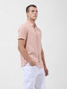 Men's Orange Slim Fit Checked Casual Shirt