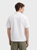 Men's White Relaxed Fit Geometric Resort Shirt
