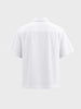 Men's White Relaxed Fit Geometric Resort Shirt