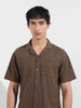 Men's Green Relaxed Fit Geometric Print Resort Wear Shirt