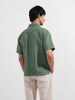 Men's Green Relaxed Fit Geometric Print Resort Wear Shirt
