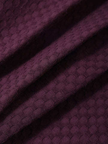 Men's Maroon Relaxed Fit Geometric Print Resort Wear Shirt