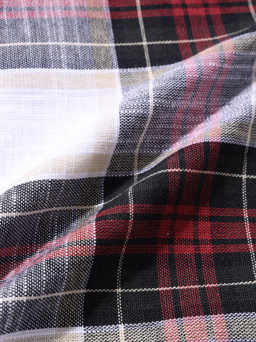 Men's Maroon Oversized Fit Embroidered Resort Wear Shirt