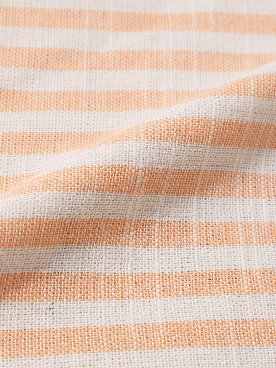 Men's Orange Oversized Fit Embroidered Resort Wear Shirt