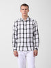 Men's White Regular Fit Checked Casual Shirt