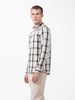 Men's Grey Regular Fit Checked Casual Shirt