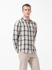 Men's Grey Regular Fit Checked Casual Shirt