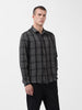 Men's Grey Regular Fit Checked Casual Shirt