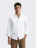 Men's White Regular Fit Casual Solid Shirt