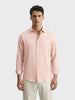 Men's Pink Regular Fit Casual Solid Shirt