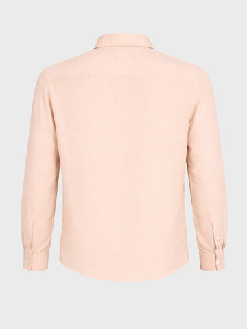 Men's Pink Regular Fit Casual Solid Shirt