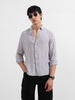 Men's Purple Regular Fit Casual Solid Shirt