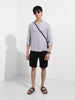 Men's Purple Regular Fit Casual Solid Shirt