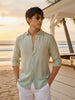 Men's Blue Regular Fit Casual Solid Shirt