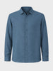 Men's Navy Blue Regular Fit Casual Solid Shirt
