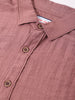 Men's Rust Regular Fit Casual Solid Shirt
