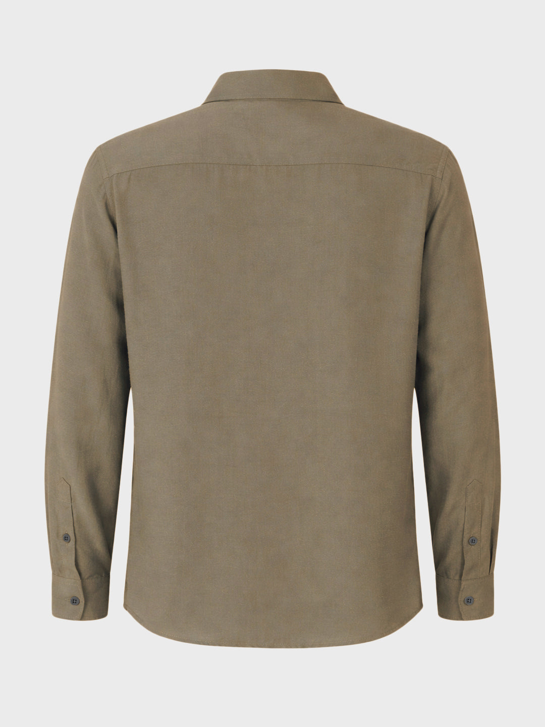 Men's Olive Regular Fit Casual Solid Shirt