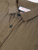 Men's Olive Regular Fit Casual Solid Shirt