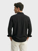 Men's Black Regular Fit Casual Solid Shirt