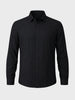 Men's Black Regular Fit Casual Solid Shirt