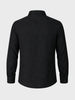 Men's Black Regular Fit Casual Solid Shirt