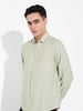 Men's Green Regular Fit Casual Solid Shirt
