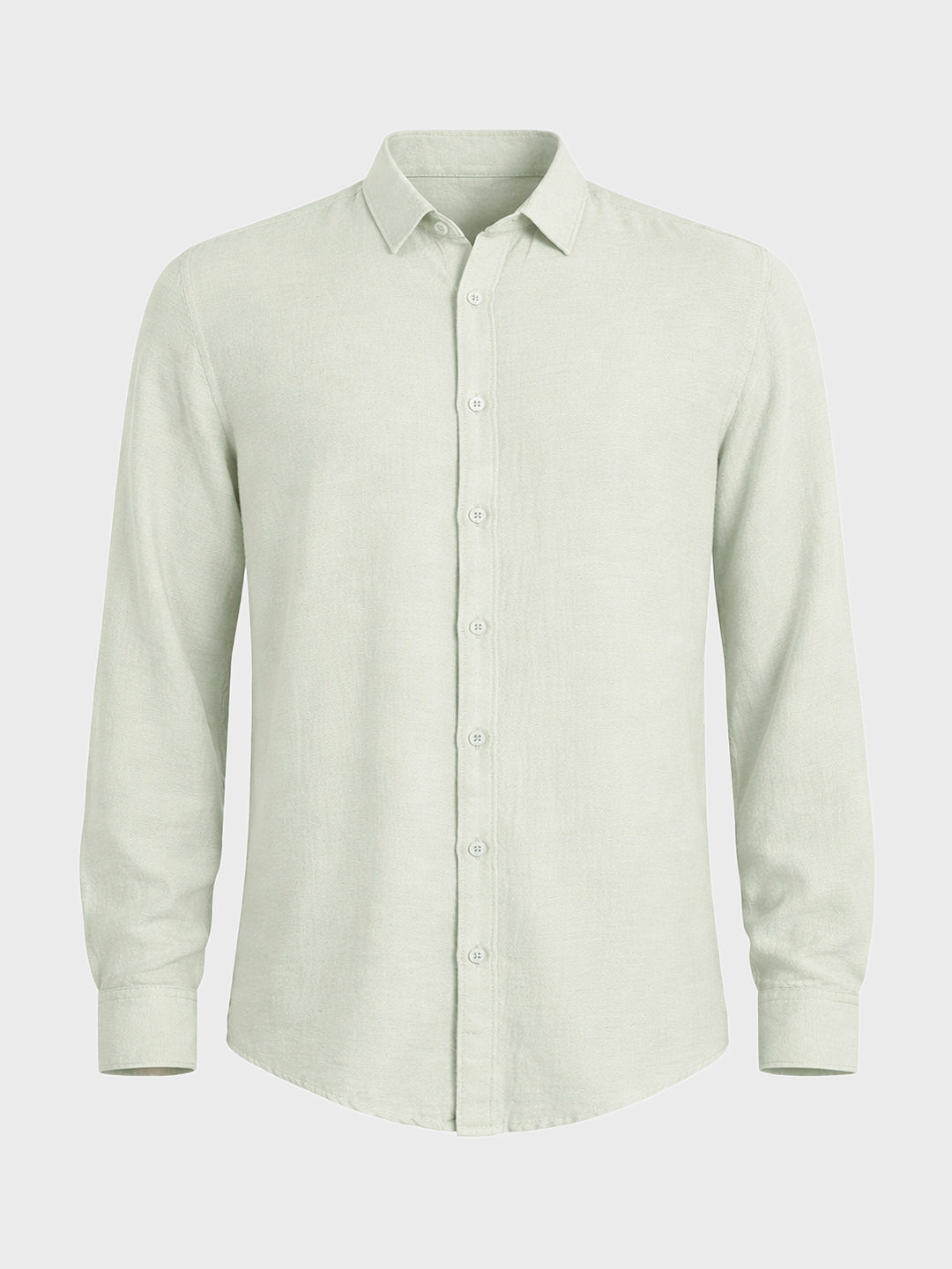 Men's Green Regular Fit Casual Solid Shirt