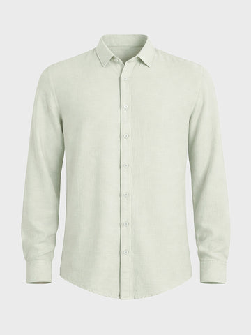 Men's Green Regular Fit Casual Solid Shirt