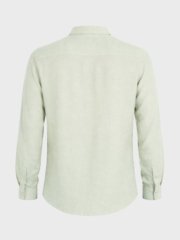 Men's Green Regular Fit Casual Solid Shirt