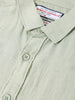 Men's Green Regular Fit Casual Solid Shirt