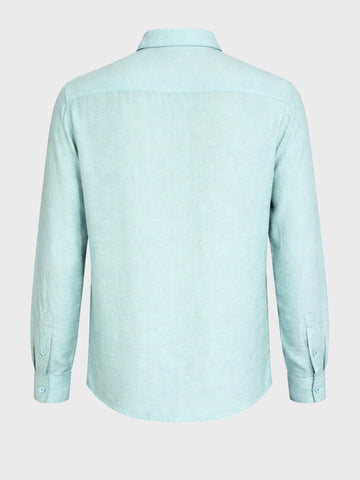 Men's Green Regular Fit Casual Solid Shirt