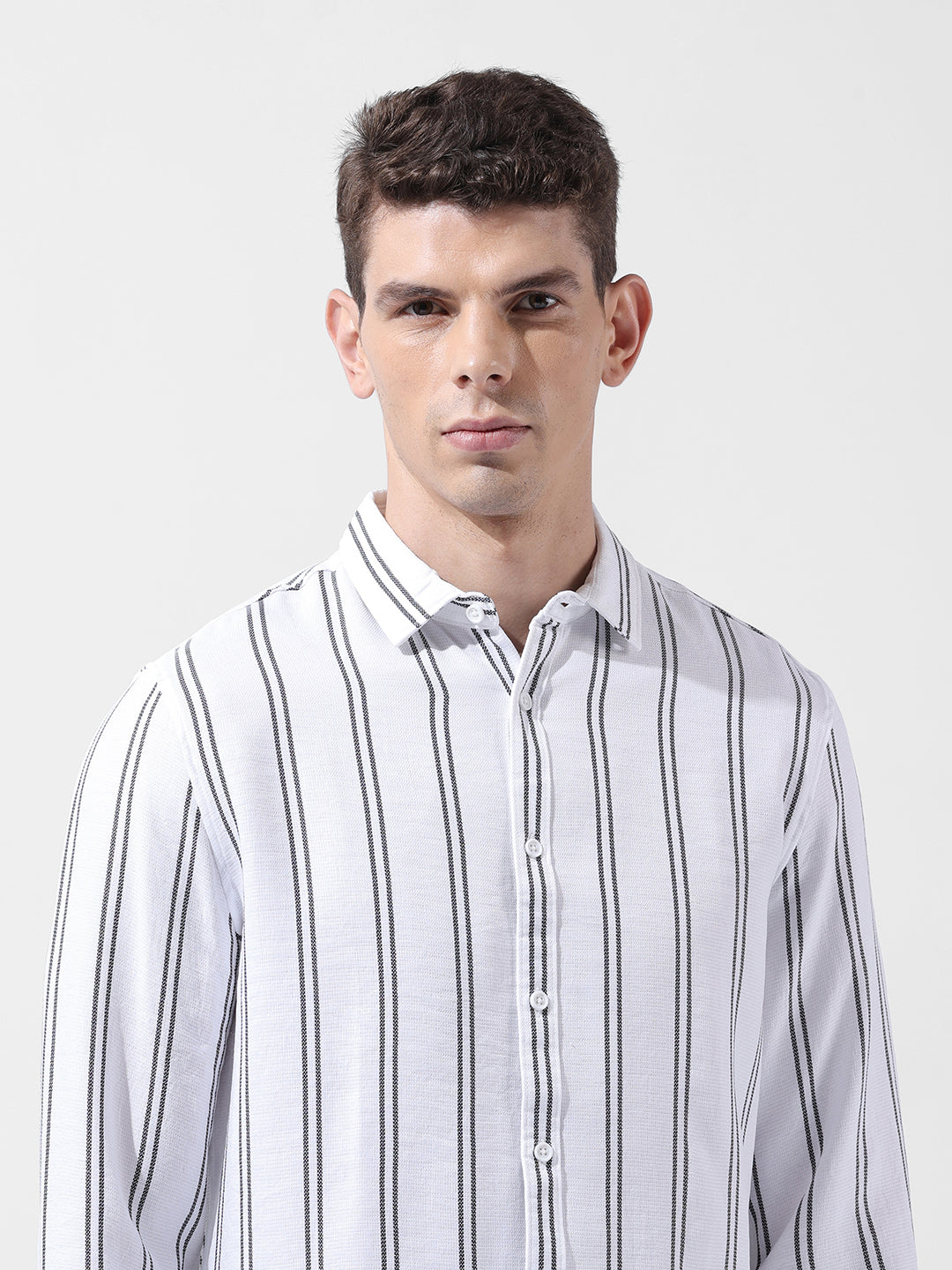 Men's Full Sleeves Regular Fit White Shirt
