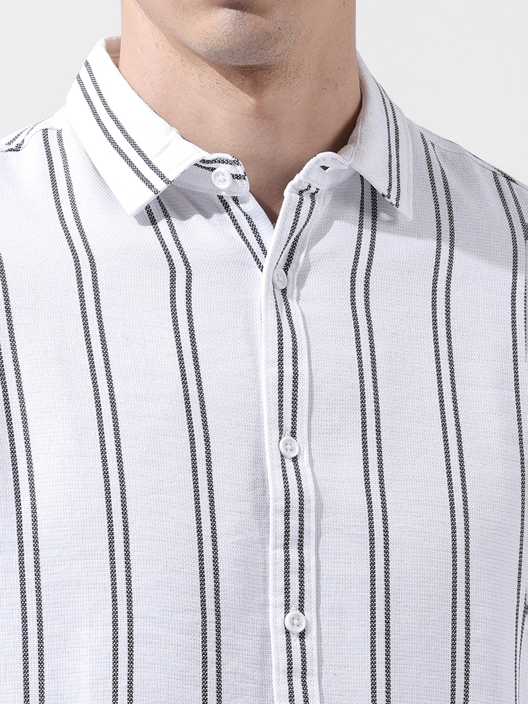 Men's Full Sleeves Regular Fit White Shirt