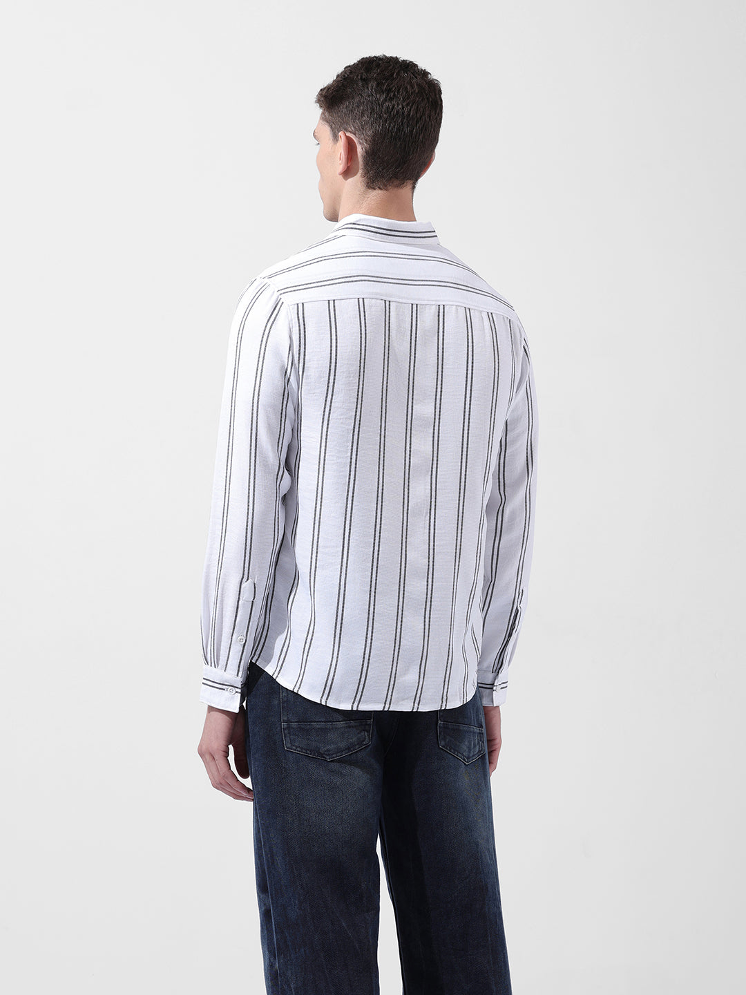 Men's Full Sleeves Regular Fit White Shirt