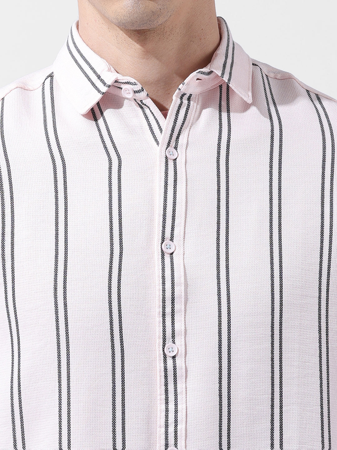 Men's Full Sleeves Regular Fit Pink Shirt
