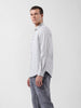 Men's Grey Slim Fit Striped Casual Shirt