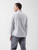 Men's Grey Slim Fit Striped Casual Shirt