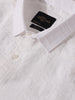 Men's White Slim Fit Textured Party Wear Shirt