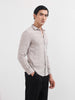 Men's Beige Slim Fit Textured Party Wear Shirt