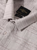 Men's Beige Slim Fit Textured Party Wear Shirt