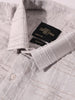 Men's Beige Slim Fit Textured Party Wear Shirt