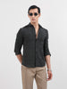 Men's Green Slim Fit Textured Party Wear Shirt