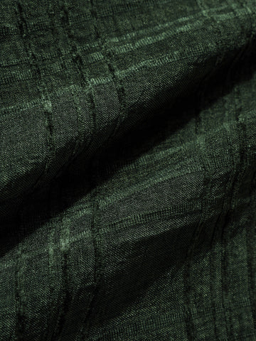 Men's Green Slim Fit Textured Party Wear Shirt