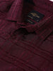 Men's Maroon Slim Fit Textured Party Wear Shirt