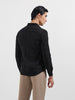 Men's Black Slim Fit Textured Party Wear Shirt
